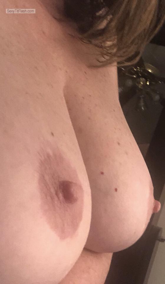 Tit Flash: Girlfriend's Medium Tits - Titmaster from United Kingdom